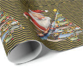 魚釣りラバーズクリスマスサンタクロース ラッピングペーパー (ロールコーナー)