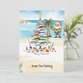 魚釣りラバーズクリスマスホリデーウィズサンタクロース シーズンカード (スタンド正面)