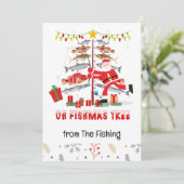 魚釣りラバーズクリスマスホリデーウィズサンタクロース シーズンカード (スタンド正面)