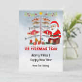 魚釣りラバーズクリスマスホリデーウィズサンタクロース シーズンカード (スタンド正面)