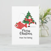 魚釣りラバーズクリスマスホリデーウィズサンタクロース シーズンカード (スタンド正面)