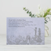 魚釣りラバーズフェードブルー結婚式招待状 招待状 (スタンド正面)