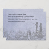 魚釣りラバーズフェードブルー結婚式招待状 招待状 (正面/裏面)