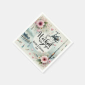 魚釣りラバーズフックオンユー結婚ズ スタンダードカクテルナプキン (角)