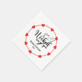 魚釣りラバーズフックオンユー結婚ズ スタンダードカクテルナプキン (角)