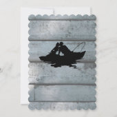 魚釣りラバーズボートスカロップ結婚式招待状 招待状 (裏面)