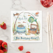 魚釣りラバーズ誕生日をテーマにした水彩 スタンダードランチョンナプキン (インサイチュ)