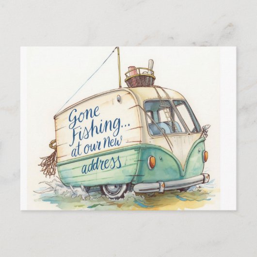 魚釣りラバームービングハウス ポストカード (正面)