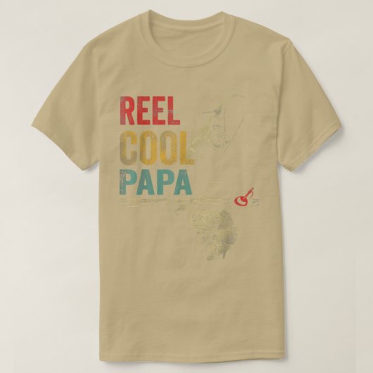 魚釣りリカッコいいールパポパパパ父の日グラ Tシャツ (デザイン正面)
