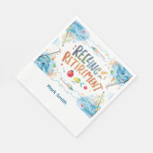 魚釣りリタイアパーティー水彩画 スタンダードランチョンナプキン (角)