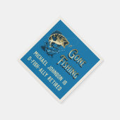 魚釣りリタイアメントパーティー – ゴー魚釣りナプキンス スタンダードカクテルナプキン (角)