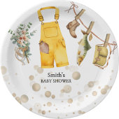 魚釣りリトルフィッシャーマンベビーシャワー ペーパープレート