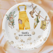 魚釣りリトルフィッシャーマンベビーシャワー ペーパープレート