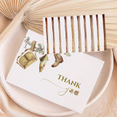 魚釣りリトル漁師の途中の赤ちゃんシャワー サンキューカード