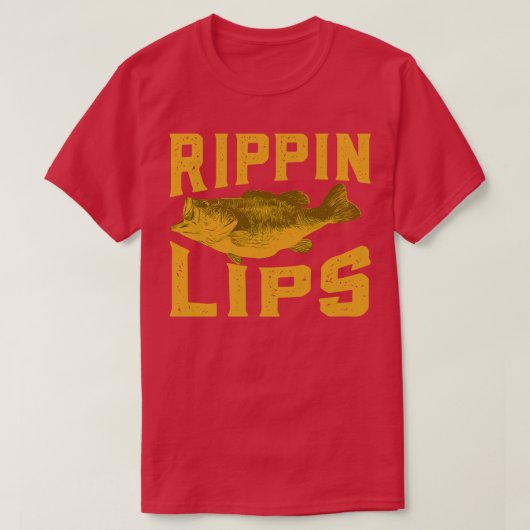 魚釣りリピン唇 Tシャツ (デザイン正面)