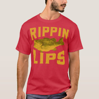 魚釣りリピン唇 Tシャツ