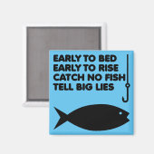 魚釣りリーおもしろい冷蔵庫用マグネット マグネット (正面/裏面)