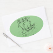 魚釣りリーズ楕円ステッカー 楕円形シール (封筒)