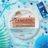 魚釣りリールがおもしろいに入っている。 ペーパープレート (パーティー)