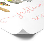 魚釣りリールのベビーシャワー物干し ポスター (角)