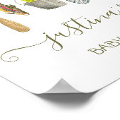 魚釣りリールのベビーシャワー物干し ポスター (角)