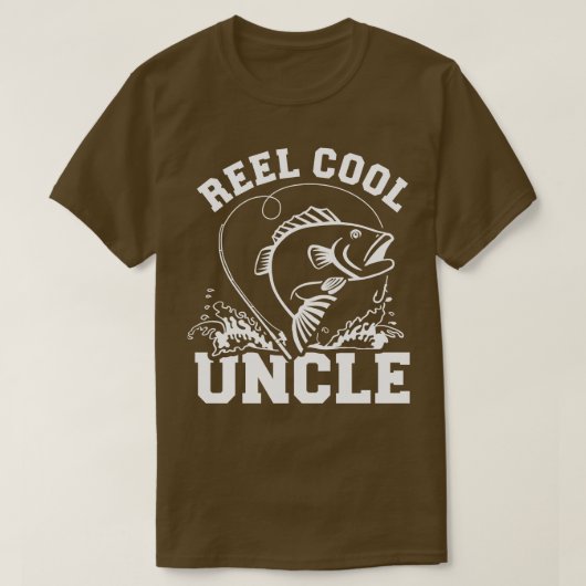 魚釣りリールクール叔父 Tシャツ (デザイン正面)