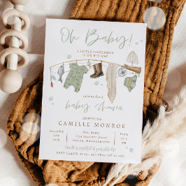 魚釣りリール励起ボーイベビーシャワー 招待状