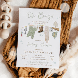 魚釣りリール励起ボーイベビーシャワー 招待状