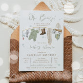 魚釣りリール励起ボーイベビーシャワー 招待状