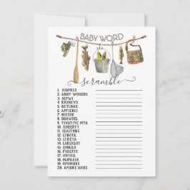 魚釣りリール物干しベビーワードスクランブル 招待状