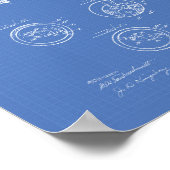 魚釣りリール1892特許技術青写真 ポスター (角)