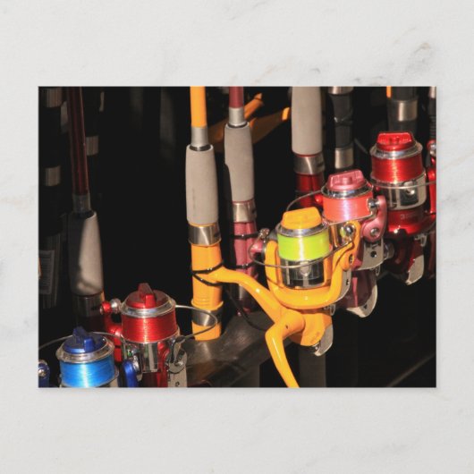 魚釣りリール ポストカード (正面)