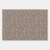 魚釣りルアオングレーブラウン ラッピングペーパーシート (正面2)