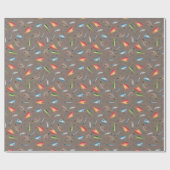 魚釣りルアオングレーブラウン ラッピングペーパー (フラット)