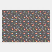 魚釣りルアオンダークグレー ラッピングペーパーシート (正面2)