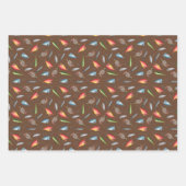 魚釣りルアオンダークブラウン ラッピングペーパーシート (正面3)