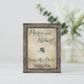 魚釣りルアーウェディング日付ポストカードを保存 案内ポストカード (スタンド正面)