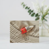 魚釣りルアーハッピーバースデー ポストカード (スタンド正面)