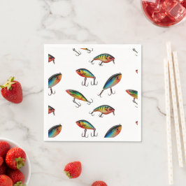 魚釣りルアーパターン スタンダードカクテルナプキン