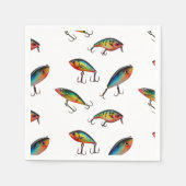 魚釣りルアーパターン スタンダードカクテルナプキン (正面)