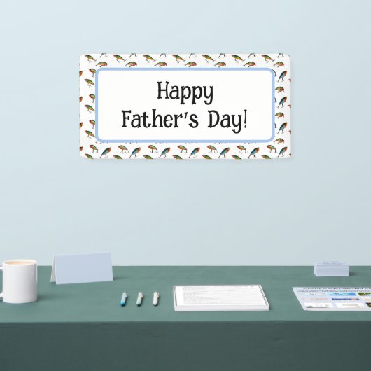 魚釣りルアーパターン 横断幕 (トレードショー)