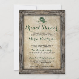 魚釣りルアー素朴ブライダルシャワー招待 招待状