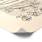 魚釣りルアー1923パテントアートオールドピーパー ポスター (角)