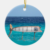 魚釣りルアー「もう一つの良い魚釣り年」 セラミックオーナメント (正面)