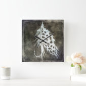 魚釣りルアー-フライ釣り釣り釣り釣り釣り針 スクエア壁時計 (ホーム)