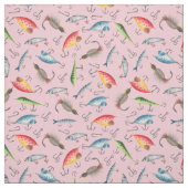 魚釣りルズオンピンク ファブリック (見本)