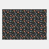 魚釣りルズオンブラック ラッピングペーパーシート (正面3)