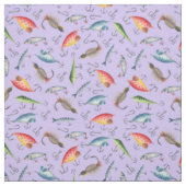 魚釣りルズオンライトパープル ファブリック (見本)