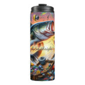 魚釣りルズビッグバスサンセット タンブラー (正面)