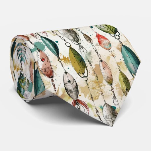 魚釣りルズフィッシャーマン ネクタイ (ロール)
